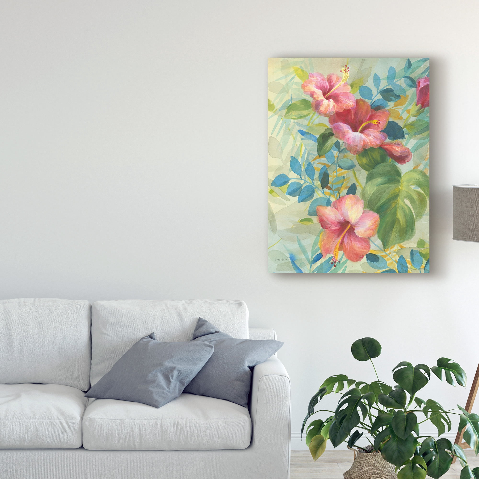 Trademark Fine Art 'Hibiscus Garden II' Canvas Art by Danhui Nai