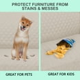 thumbnail image 4 of LUXSHARE HOME Reversible Sofa Couch Cover for Pet Friendly Machine Washable Water Repellent Furniture Protector with Elastic Straps & Foam Rods, 3-Seat Size, Beige/Beige, 4 of 6