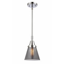 447-1S-PC-G63-Innovations Lighting-Cone - 1 Light Stem Hung Mini Pendant In Industrial Style-9.13 Inches Tall and 6 Inches Wide-Polished Chrome