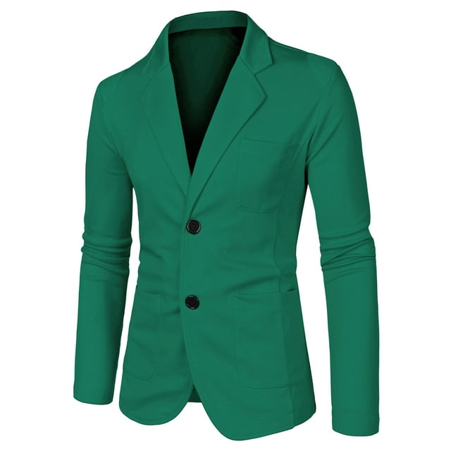 INSPIRE CHIC Blazer en Tricot à Revers Cranté à Manches Longues pour Homme avec Poches