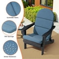 thumbnail image 6 of Pellebant Chaise Lounge Cushion with Sunbrella Fabric, 50" x 20" x 2.5", Water-Resistant & Fade-Resistant, High Back Outdoor/Indoor Patio Seat Pad (2-Pack, Spectrum Denim), 6 of 6