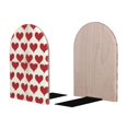 thumbnail image 2 of Lsque Love Printed Wood Bookends,Non-Skid Bookend for Shelves,Heavy Duty Support Bookends,Non-Slip Foam Pads for Office, Home, and Library,1 Pair, 2 of 8