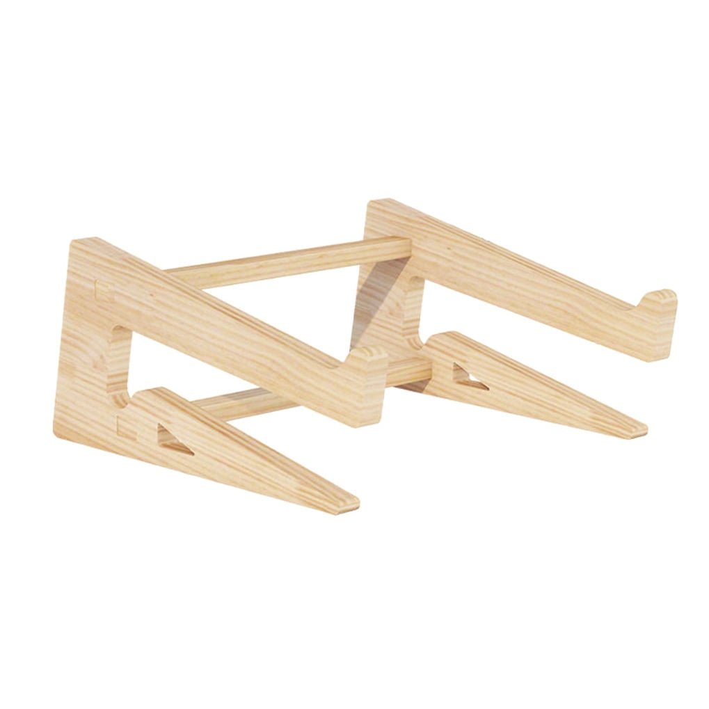UPKOCH Adjustable Laptop Stand Device Organizer Khaki Wood 1Pc 8.25X10.41X4.72in