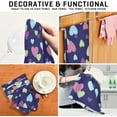 thumbnail image 7 of Valentine's Day Love Heart Kitchen Dish Towel 1 Pack, Soft Absorbent Dishcloths Reusable Hand Towel Washable Tea Towels for Home Kitchen Bar Table Decor, 28 x 18 Inch, 7 of 7