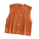 thumbnail image 1 of Chaleco Sin Mangas Chaleco Con Botones Suéter Casual De Color Sólido Con Parte Superior Suelta, Naranja tholdsy AP001456-05, 1 of 7