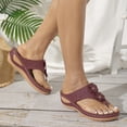 thumbnail image 6 of AXXD Women Sandals Clearance 9 Summer Solid Color Pinch Toe Comfy Sandals Slope Heeled Beach Casual Shoes, 6 of 8