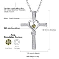 thumbnail image 5 of [Clearance] Cross Necklace for Women 925 Sterling Silver CZ August Peridot Birthstone Infinity Heart Necklace Birthday Valentines Day Christmas Jewelry Gifts for Daughter, 5 of 7
