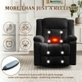 thumbnail image 4 of YSICK Swivel Rocker Recliner Chair with USB Ports Chenille for Living Room,Black, 4 of 7