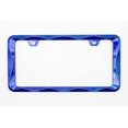 thumbnail image 4 of Creathome 3D Curly Wave Pattern Shining Blue License Plate Frame from Pure Zinc Alloy Metal, 4 of 7