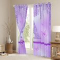 thumbnail image 3 of Manfei Purple Bow Butterfly Curtains Pack of 2 (42x84 Each) for Children Kids Teens,Letter Monogrammed Initial A Curtains Blackout,Bling Glitter Bedroom Curtains,Graffiti Splash Home Decor, 3 of 6