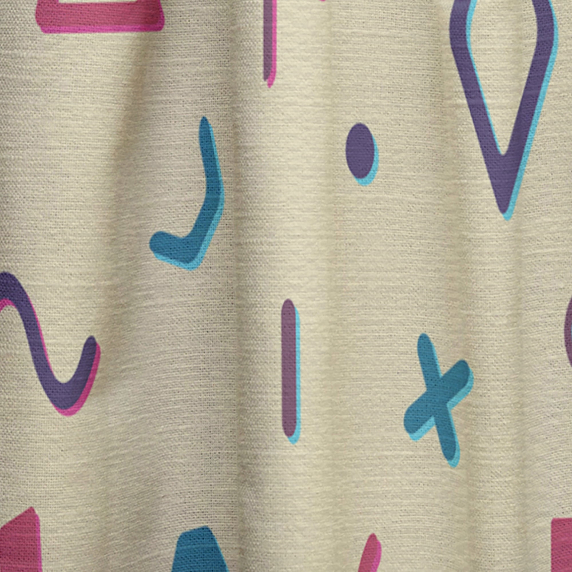 Designart 'Abstract Retro Pattern Design IX' Mid-Century Modern Curtain Panel
