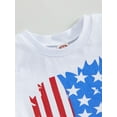 thumbnail image 5 of Bagilaanoe 4th of July Clothes for Toddler Baby Boys Short Sleeve Letter Print T-shirt Tops + Shorts 6M 12M 18M 24M 3T Kids Independence Day Outfits 2pcs Short Pants Set, 5 of 9