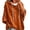 Orange, variant on Xijirk Women Pullover Hoodie with Leopard Print Drawstring Hood 3/4 Sleeve Kangaroo Pockets Loose Cropped Fit Sweatshirt for Casual Daily Street Loungewear Outfit,Purple,XL