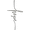 Hammered Silver, variant on Hope Cross - Metal Wall Art