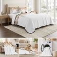 thumbnail image 6 of Twin Quilt Set 68''x86'', Orange Botanical Lightweight Summer Bedspread Coverlet Set with 2 Pillow Shams, Watercolor Leaf Fall Thanksgiving Breathable All Season Quilt Bedding for Dorm/Bedroom, 6 of 9