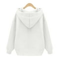 thumbnail image 4 of Vedolay Women's 2023 Oversized Half Zip Sweatshirt Crewneck Long Sleeve Pullover Hoodie Clothes,White XXL, 4 of 4