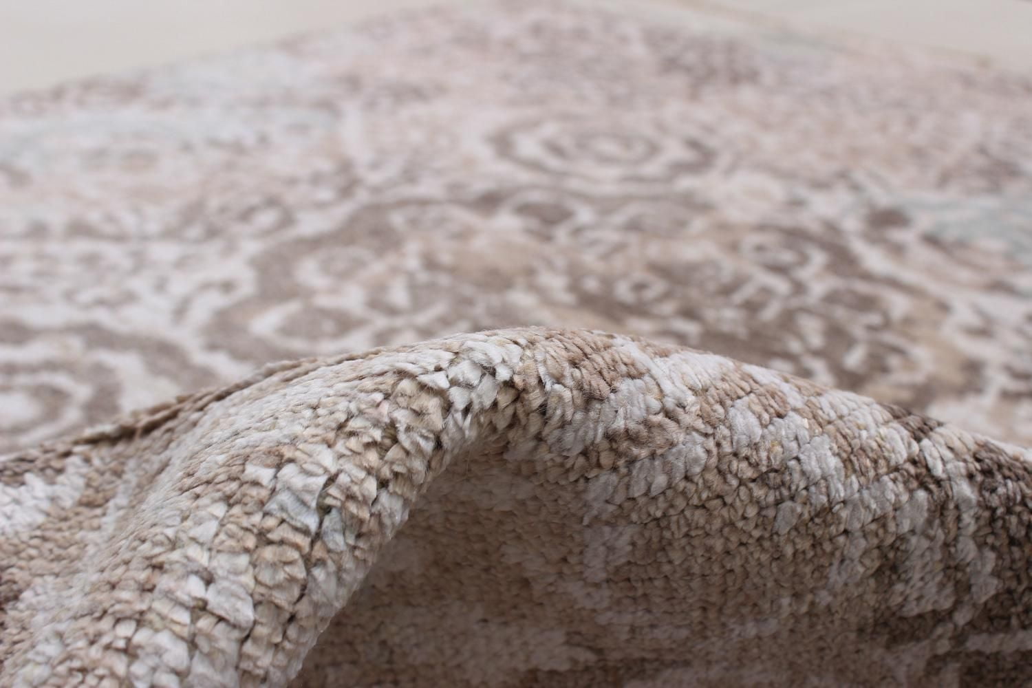 ECARPETGALLERY 4'10" x 7'10"  Casual Jules Oushak Hand-knotted Area Rug for Living Room, Dining Room and Bedroom in Brown