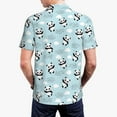 thumbnail image 4 of Daiia Cute Panda Bear Pattern Men’s Polo Shirts,Solid Deck Shirt,Classic Fit, Breathable Cotton Polo for Casual and Sport Wear-Large, 4 of 9