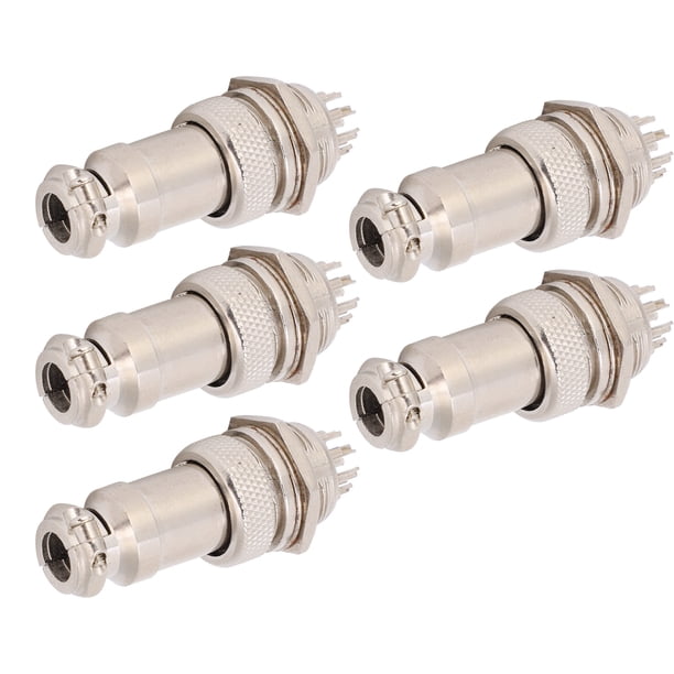 Conector de enchufe de aviación G, conector de aviación G, conector de aviación de calidad superior, chasis de alimentación de panel de cables macho y hembra, accesorios de metal, 5 piezas