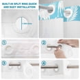 thumbnail image 4 of No Hook Shower Curtain, Tropical Plants Shower Curtains for Bathroom with See Through Top Window, Summer Modern Abstract Camels Sky Blue Waterproof & Washable Bath Curtain Stall 48"x72", 4 of 9