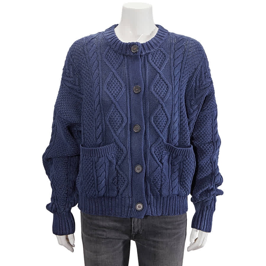ladies navy cardigan with pockets