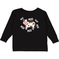 thumbnail image 3 of Inktastic Cute Cow Moo Farm Animal Boys or Girls Long Sleeve Toddler T-Shirt, 3 of 5