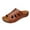 Brown, variant on OJinShaWanO Chinese Slippers for Women Satin Women's Summer Fashion Open Toe Solid Color Hollow Leather Sandals Slippers Casual Comfortable Out Beach Slippers