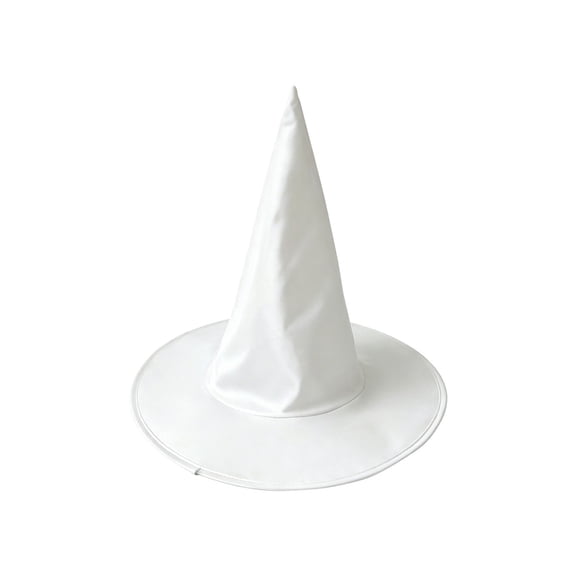 Halloween Hanging Witch Hat Decoration,Witch Hat Ornament for Fireplace Porch Indoor Outdoor Halloween Party 14.17x14.96 Inch,White