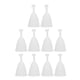 thumbnail image 1 of Juego de copas menstruales flexibles y reutilizables para mujer, copa Menstrual portátil de silicona suave con forma de corazón, color blanco, 10 Uds., 1 of 9