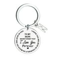 thumbnail image 1 of Creative DIY To My Son Stainless Steel Last Name 26 Letter Keychain 2.5x2.5cm, 1 of 8