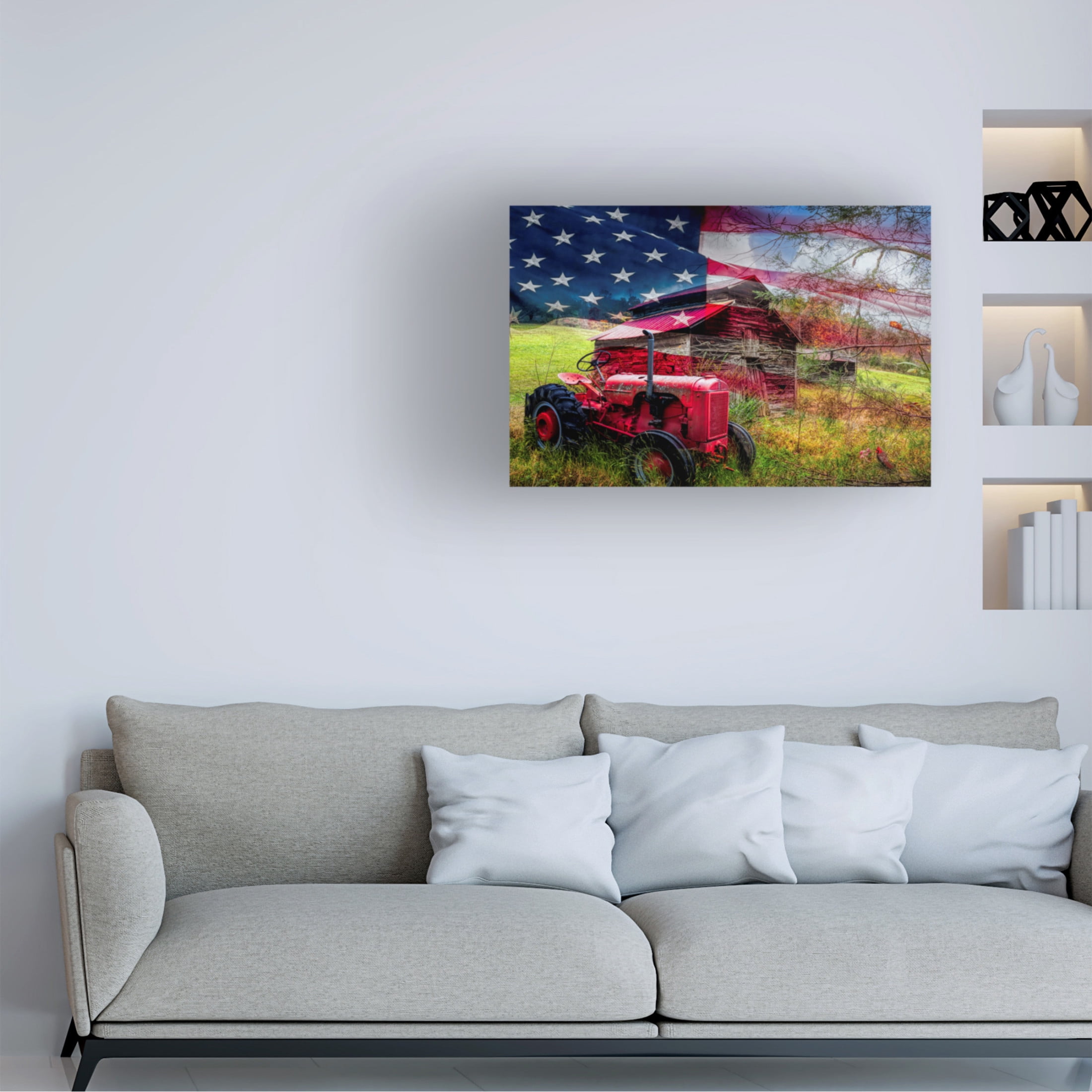 Canvas Wall Art - Celebrate Life Gallery 'Stars and Stripes Forever' Wall Art for Living Room, Bedroom, or Office Décor by Trademark Fine Art - 19 x 12 Inches