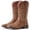 Light Brown, variant on Cowboy Boots For Women Square Toe Western Boots Mid Calf Cowgirl Boots Pull On Cowboy Boots