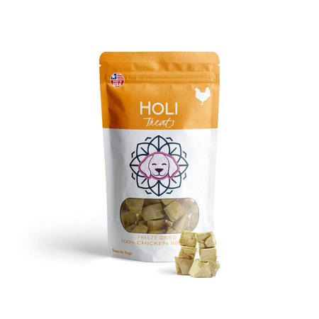 UPC: 0850020648085 | HOLI – Chicken Breast Freeze Dried Single Ingredient Dog Treats – Made in USA Only – 100% All Natural
