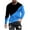 Blue, variant on LWITHSZG Long Sleeve Shirts for Men Casual Plus Size Athletic Tops Soft Comfy Basic Tees Fall Fashion Color Block Crewneck Sweatshirt Size XL