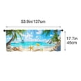 thumbnail image 3 of Tropical Beach Ocean Seashell Starfish Window Valance Curtain,Light Filtering Washable Coastal Short Kitchen Valance Curtain for Home,Cafe Decor, 3 of 6