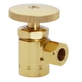 thumbnail image 5 of Westbrass 1/2" IPS" x 3/8" OD x 15" Corrugated Supply Kit with Round Handle Angle Stop, Polished Brass, 5 of 8