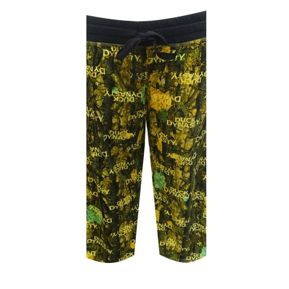 MJC Womens Duck Dynasty Green Leaf Capri Lounge Pants (Small)