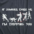 thumbnail image 2 of Mens If Zombies Chase Us Im Tripping You Funny Graphic Novelty Halloween T shirt Graphic Tees, 2 of 7