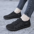thumbnail image 3 of DLWKIPV Breathable Knit Sneakers for Women - Lightweight Lace-Up Comfort Shoes for Daily Walking & Casual Wear(BLACK,7), 3 of 6