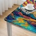 thumbnail image 5 of Acheng Sunset River Mountains Square Tablecloth 100% Polyester Fiber 36*36, 5 of 8