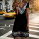 thumbnail image 4 of Vestido De Mujer Vestido de mujer estampado elegante vestido suelto de verano simple para fiesta (negro XXXL) Ygjytge para Mujer Negro T XL, 4 of 8