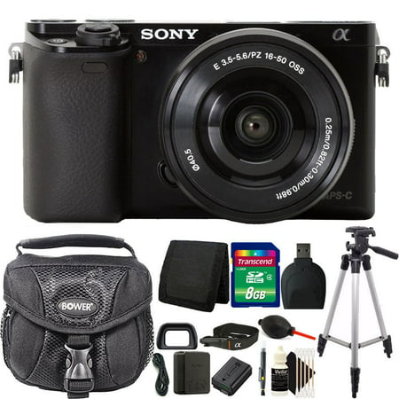 Sony Alpha a6000 24.3MP Built-In WIFI Black Mirrorless Digital Camera + 16-50mm Lens with Accessory