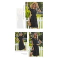 thumbnail image 4 of EASYBRA Women Polka Dot Midi Dress Short Sleeve A Line Casual Elegant Summer Dress, 4 of 5