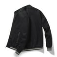 thumbnail image 3 of XFLWAM Mens Spring Fall Bomber Jacket Long Sleeve Casual Outwear Coats Casual Solid Color Lightweight Jackets Black L, 3 of 3