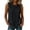 *Black, variant on Women's Linen Blend Sleeveless Tank Top , Ladies' Crew Neck Side Button Blouse , Casual Loose Fit Summer Top For Women,Black,S-2XL