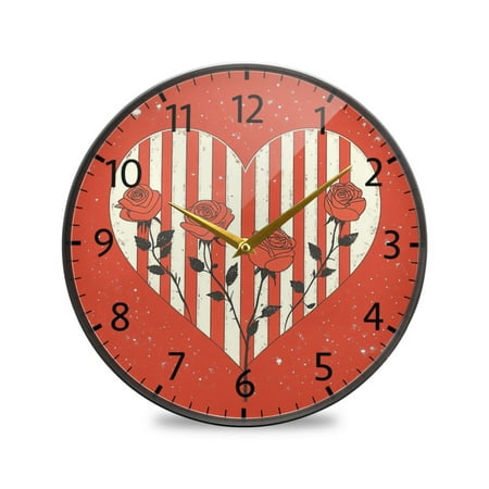 BZSMCE Wall Clock Acrylic Size:9.5*9.5in/11.9*11.9in Berry Good Time Design Pattern Clock