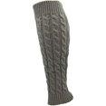 thumbnail image 4 of Calcetines de lana y algodón para pantorrillas, calcetines de vellón trenzado, calzado de punto para mujer, medias cálidas de lana, botines, calcetines, 4 of 4