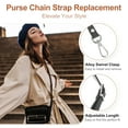 thumbnail image 3 of Uxcell Leather Purse Strap Replacement PU Adjustable Shoulder Crossbody Replacement Strap Black/Silver, 3 of 7