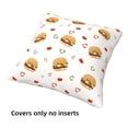 thumbnail image 3 of Throw Pillow Covers, Cute Food Tomato Chili Soft Square Pillow Cases with Invisible Zipper for Couch Bed Sofa, Farmhouse Fall Home Decor 18"x18", 3 of 7