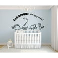 thumbnail image 3 of Dinosaur Friends Cute Dino Jurassic World Cartoon Wall Sticker Art Decal for Girls Boys Kids Room Bedroom Nursery Kindergarten House Fun Home Decor Stickers Wall Art Vinyl Decoration Size (18x20 inch), 3 of 3